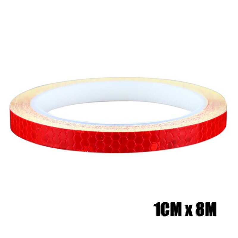 1cmx8m/2cmX8cm Bike Reflective Stickers Cycling Fluorescent Reflective Tape MTB Bicycle Safety Decor Luminous Body Sticker: A3