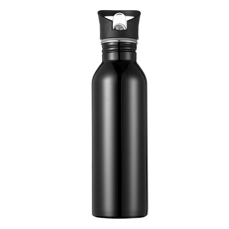Botella de agua de 750ml para ciclismo y acampada, botella de agua deportiva de acero inoxidable para exteriores, taza de bebida deportiva de Metal portátil: E