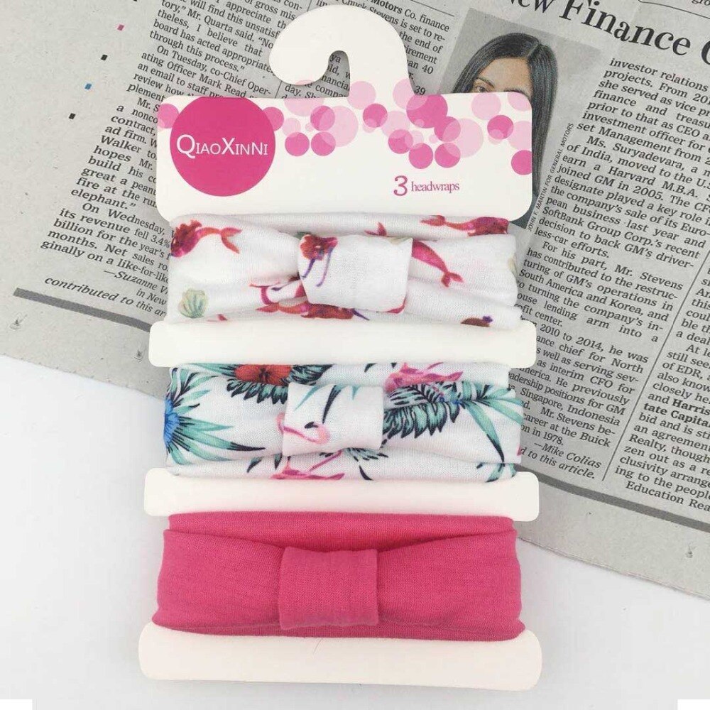 3 st /6 st bebis flickor pannband pilbåge blomma hårband tillbehör baby huvudbonad bomull huvudbonad barn flickor hårtillbehör set