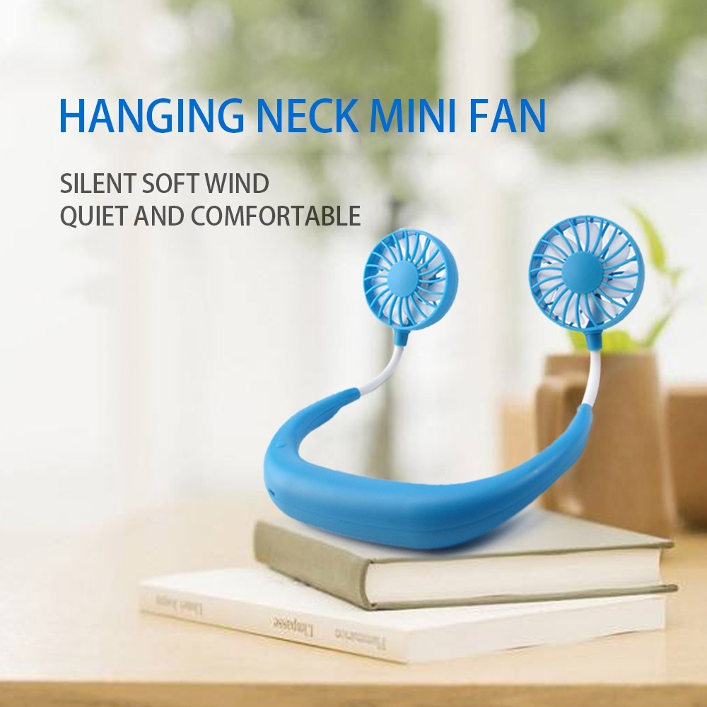 Sport mini ventilator usb draagbaar handsfree nek hangend usb opladen buiten mini draagbare sportventilator sterke wind dempen
