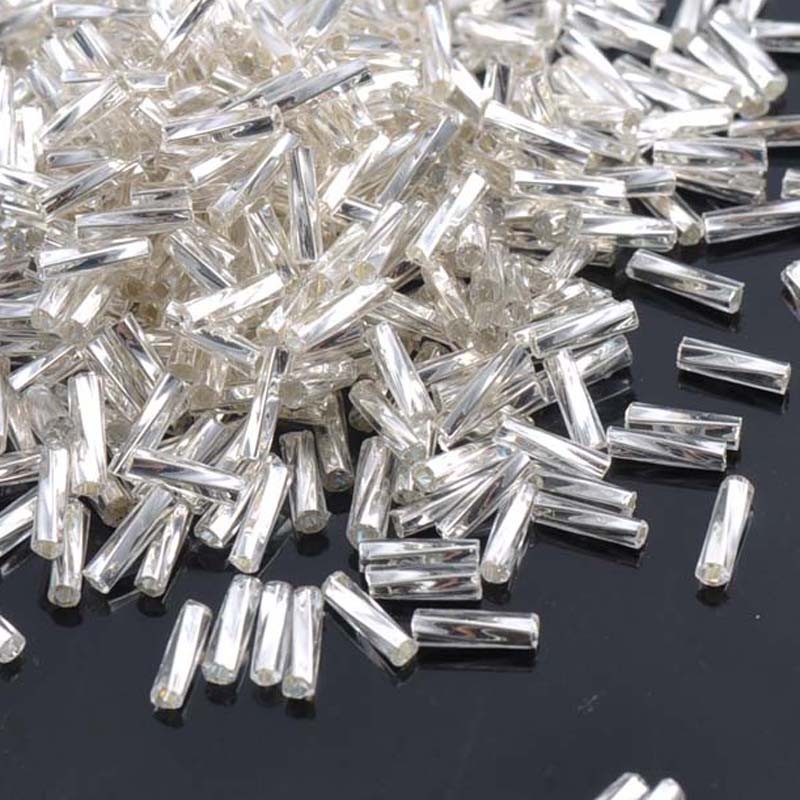 3 kleur 6x2mm 300 stuks Crystal Glass Spacer Kralen ZILVER BEKLEED Goud Zilver Tsjechische Zaad Kralen Voor sieraden Handgemaakte DIY BL6MMG02X: Zilver