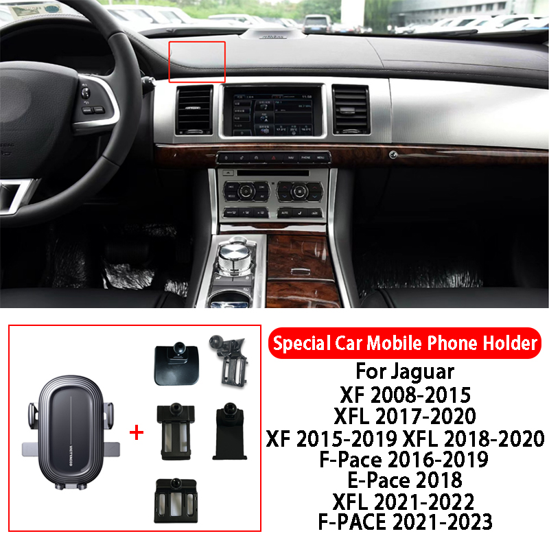For Jaguar XF XFL F-Pace E-Pace Car Mobile Phone Holder Gravity Navigation Special Bracket GPS Support Car Styling Accessories