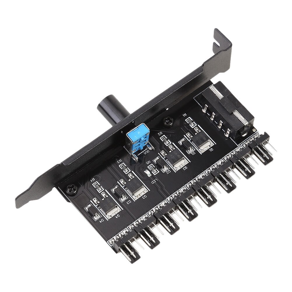 8 Channels 12V 4Pin PC Cooling Fan HUB SATA/IDE Power Supply Knob Chassis Radiator Speed Controller for CPU PC Case Chassis: IDE 1 Knob