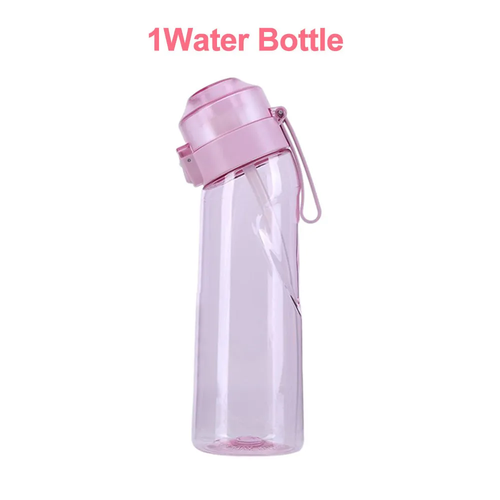 Aromatisierte Wasser flasche 650ml Sport alr hoch Trink flasche 7 Frucht duft kapseln Wasser becher für draussen-Camping Fitness: Tiefe Blau