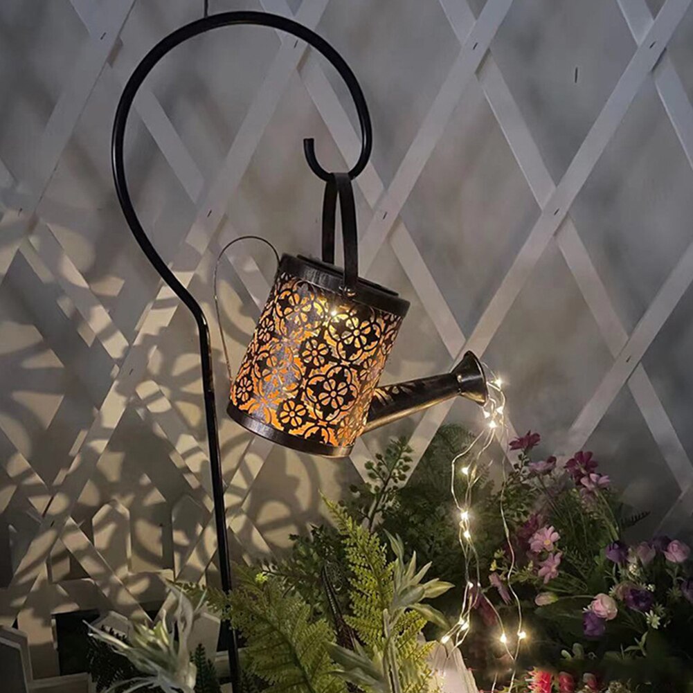 Arrosoir solaire LED avec jardinière, luminaire décoratif d&#39;extérieur, idéal pour un jardin, un sentier ou une pelouse,