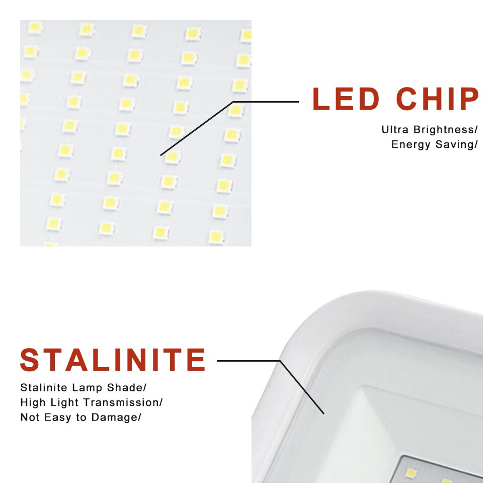 AC220V LED FloodLight 20W 30W 50W 100W Ip66 Waterproof Outdoor LED Flood Lights Spotlight Warm White For Billboard Stadium Park