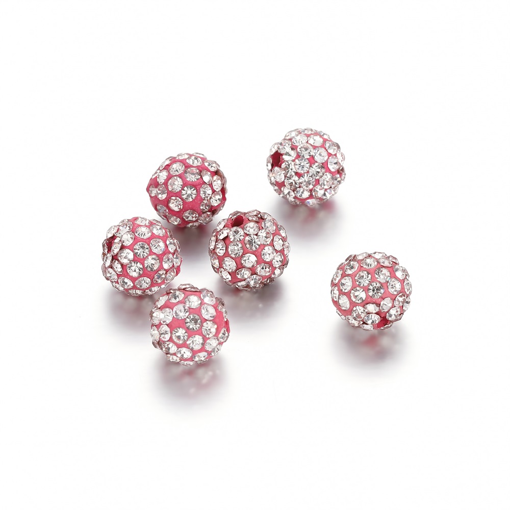 10Pcs 10Mm Disco Ball Ronde Kristallen Steentjes Losse Spacer Charm Kralen Voor Diy Sieraden Maken Accessoires