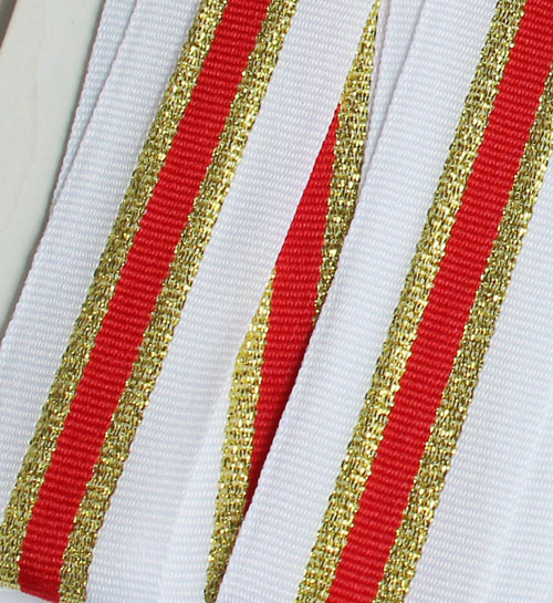 1 yard 2.5cm grosgrain båndbånd til tøjposer sko syning bånd diy stribebånd dekorerer kunst  a014: Hvid
