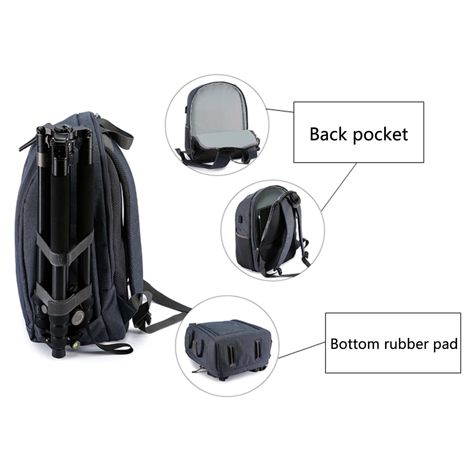 Multi-Functionele Camera Bag Photo Rugzak Knapzak Grote Capaciteit Draagbare Reizen Camera Tas Computer Tas Dslr Tas Foto Tas