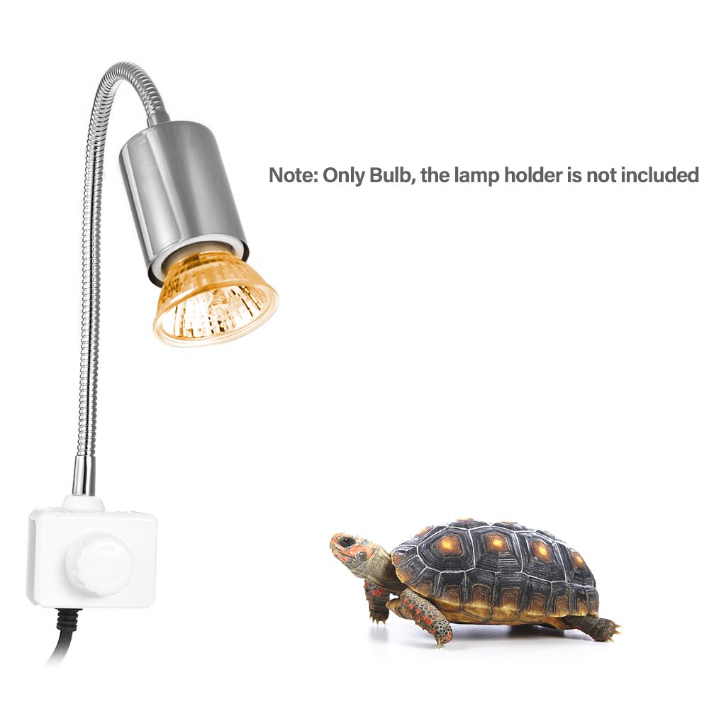 25w halogen varmelampe uva uvb basking lampe varmelegeme pære til krybdyr firben firkant temperatur controller skildpadde akvarieforsyning