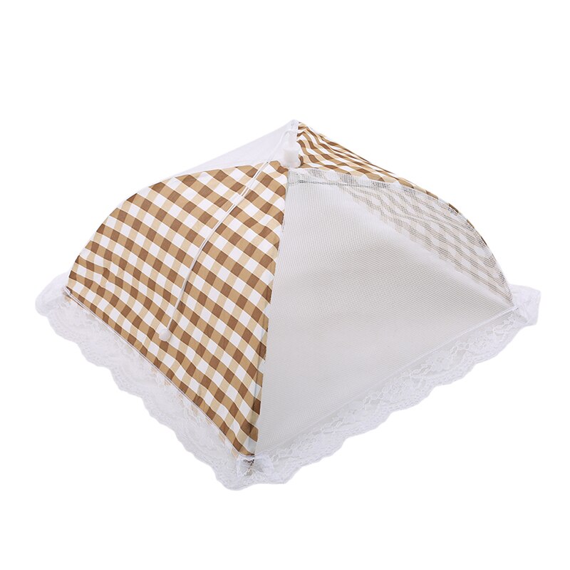 Carré 12 pouces treillis plat couverture Table à manger Anti-mouche nourriture fruits respirant couverture maison cuisine nourriture couverture