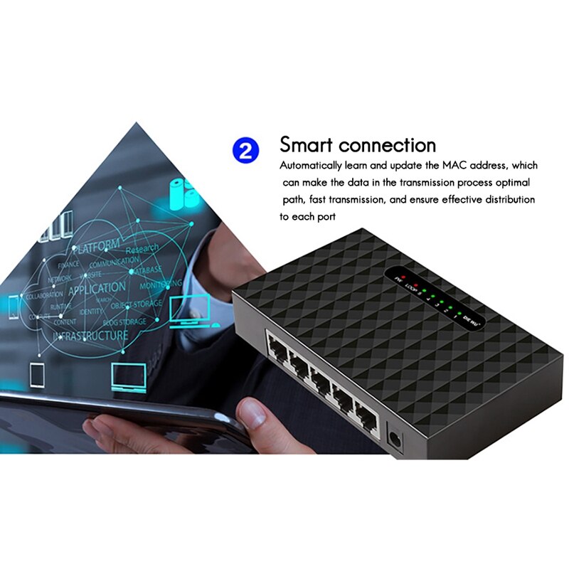 Gigabit sieć przełącznik 5 Port 1000Mbps szybki Ethernet przełącznik Lan Centrum dla gospodarstwo domowe EU wtyczka