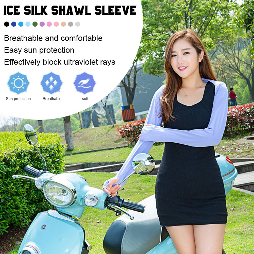 Unisex Shawl Cuff Gloves Golf Shawl Sleeves Ice Silk Sunscreen Sleeves Summer UV Protection Clothing for Outdoor Activity