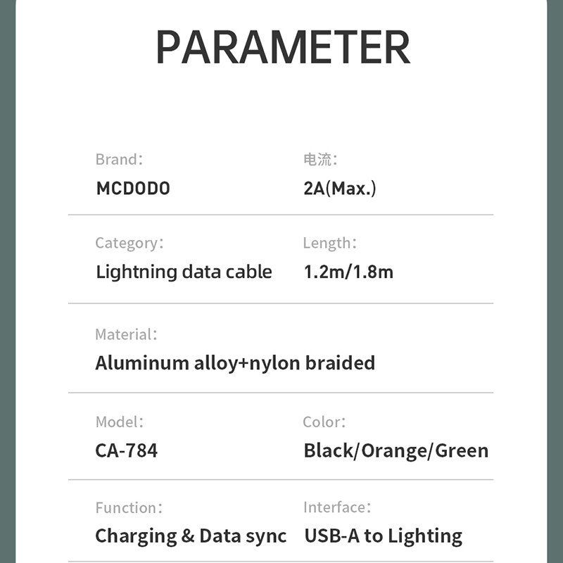 Mcdodo usb -kabel 2a hurtig opladning til lyn iphone 12 11 pro max xs xr  x 8 7 6 plus ipad ipod ios 14 oplader data led -kabel