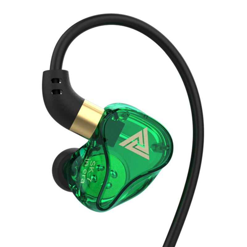QKZ-Auriculares deportivos SK7 con controlador Dual, dispositivo de audio HD con conector de 3,5mm, micrófono, música, 3,5mm