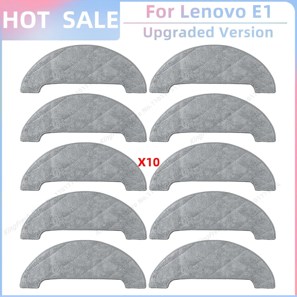 Compatible con ( Lenovo E1, Ultenic D5/D5s/D5s Pro, Proscenic 850T, Pioneer VC704R ) Piezas: Rodillo Principal, Cepillo Lateral, Filtro HEPA, Paño de Limpieza, Accesorios: Gris oscuro