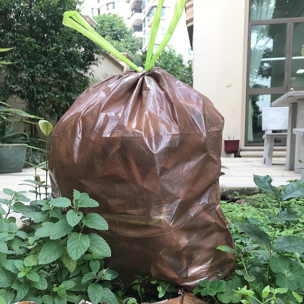 Automatic Closing Garbage Bags Eco-friendly Biodegradable Trash Bags With Rope Maximum load 22KG For Home Hotel Waste Trash Bags