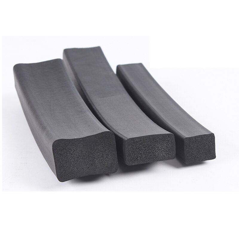 Epdm Rubber Foam Spons Bar Afdichting Strip Platte 2 3 5 8 10 15 20 25 30X8 10 15 20 25 30 35 40 45 50Mm 5 Meter Zwart