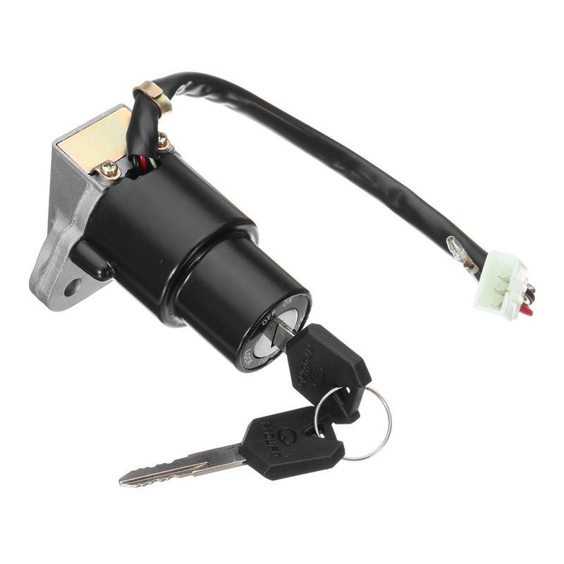 Himiss motorsykkel tenningsbryter låseenhet 3- pins m/nøkler passer for yamaha  dt 125 r/ tzr 250/xt 350/xt 600