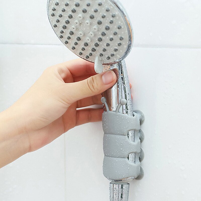 Supporto per soffione doccia portatile per bagno supporto per doccia a parete con ventosa supporto per doccia in Silicone