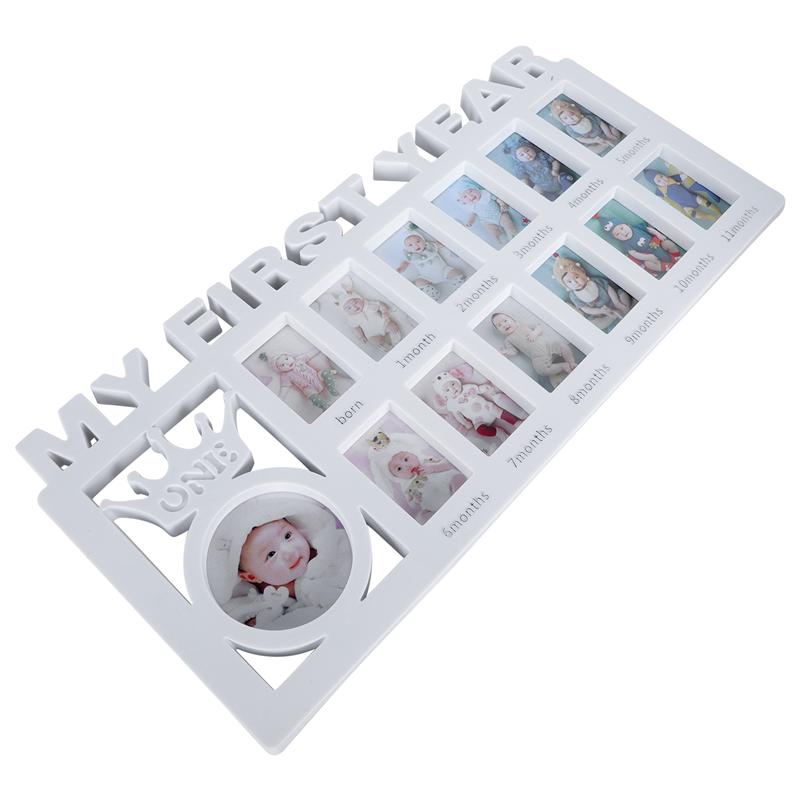 Large My First Year Picture Frame 12 Month Baby Milestone Picture Frame