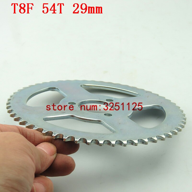 Silver Tooth disc T8F 54T 29mm / 140mm 54 Tooth Rear Chain Sprocket For 47cc 49cc Pocket Bike Mini Moto Quad ATV
