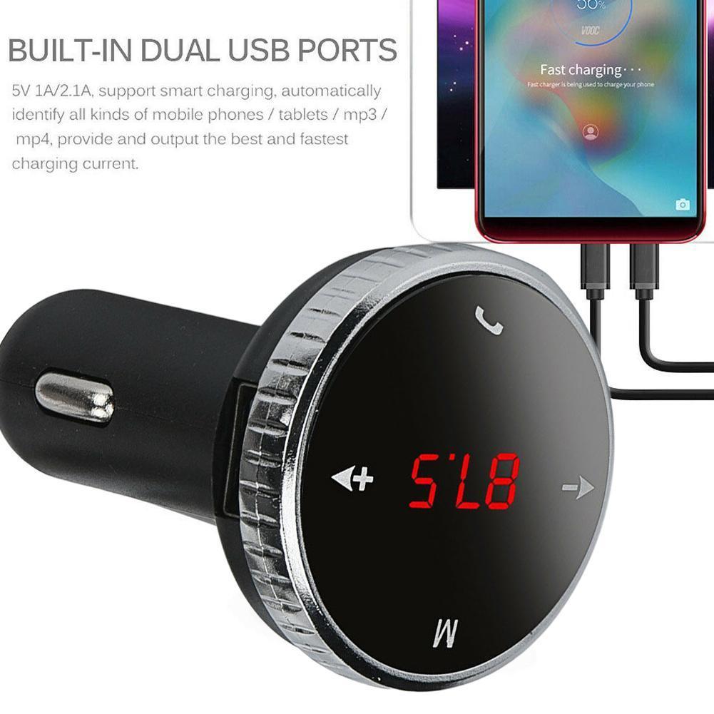 1pcs Portable Bluetooth Handsfree Car Kit FM Transmitter Receiver Bluetooth Player Audio Car Wireless Adapter Car Modulator