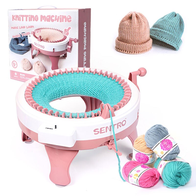 Knitting Machine Smart Weaving Loom Round Knitting Machines Knitting Board Rotating Double Knit Loom for Sock Hat C1