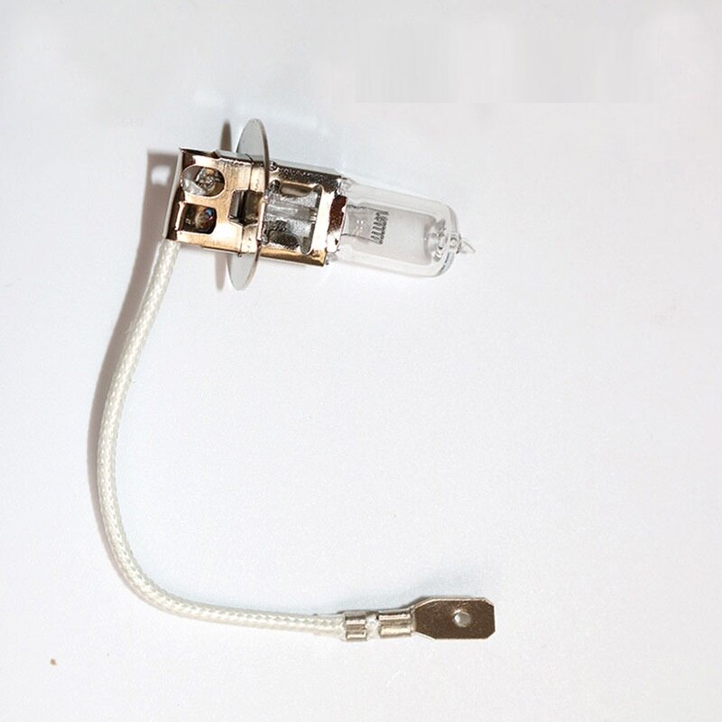 Honeyfly 5Pcs H3 Halogeen Lamp Met Draad 12V/24V Capsule Clear Crystal Licht 35W 50W 70W Warm Wit Machine Tool Lamp