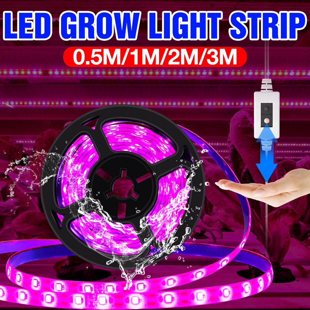 Led Strip Led Kweeklampen Volledige Spectrum 5V Phytolamp Usb Plant Zaailing Bombillas 1M 2M 3M fitolampy Led Indoor Groei Tent Lamp