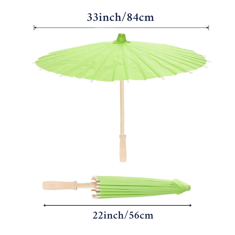 6-12pcs 23.6inch/33inch Color Paper Umbrellas for Wedding Pink Beach Umbrella Sun Parasol Bridesmaid Photography Props