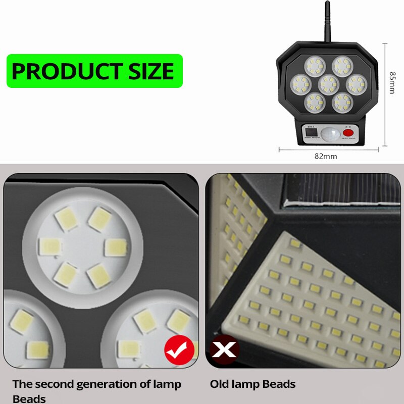 Solar Light Outdoor Simulation Monitor Solar Wall Lamp with Sensor Simulation Infrared Waterproof IP65 Flood Light for Garden
