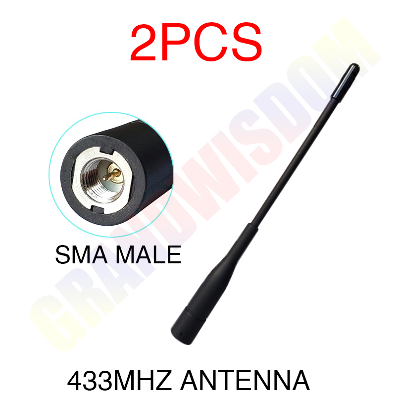 433MHz antenne SMA Stecker antena 433 mhz antenne directional wasserdichte antennen für Walkie talkie wireless: 2pcs