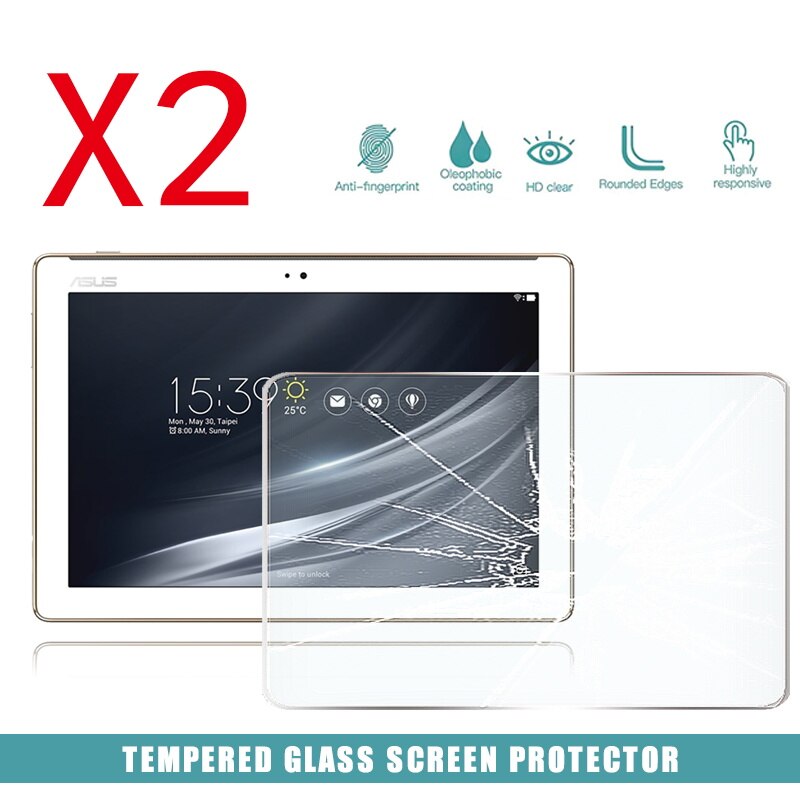 2Pcs Tablet Tempered Glass Screen Protector Cover for Asus ZenPad 10 Z301MF Full Coverage Anti-Scratch Explosion-Proof Screen: Default Title