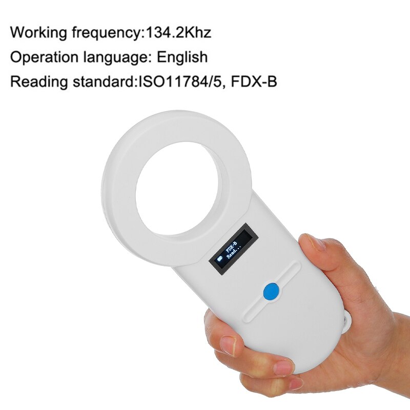 Pet Microchip Scanner Animal Pet ID Reader Handheld Pet Scanner USB RFID Reader for Dog Cat Horse 134.2Khz