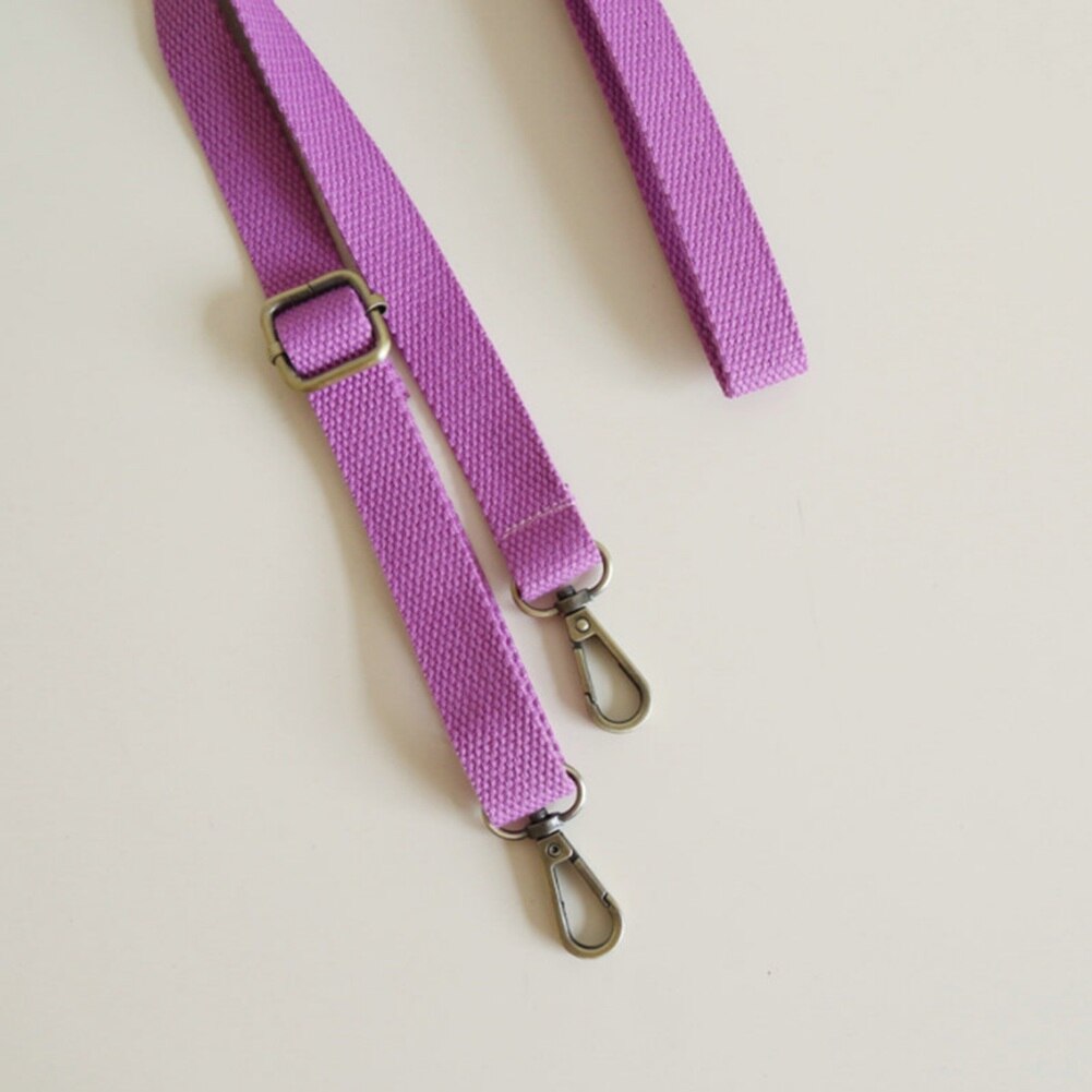 130cm Canvas Bag Strap Adjustable Shoulder Strap Bag Replacement Accessory 6 Colors Candy Color: Purple 