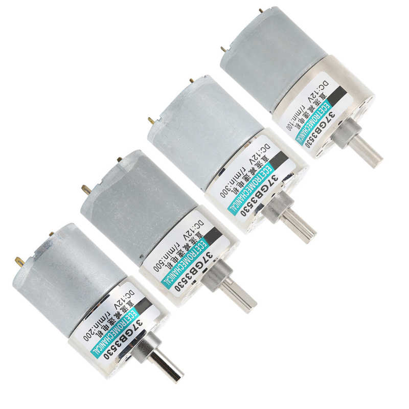 Permanent Magnet Motor DC Gear Motor Micro Small Low Speed Large Torsion Permanent Magnet 12V ‑37GB3530 + Bracket