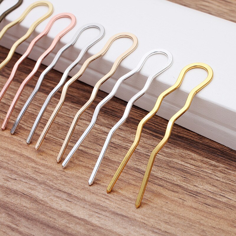 10pcs Hair Sticks - 70mm Copper Hair Pins - Handmade Plant Ornaments - Bridal Hair Accessories for Women
