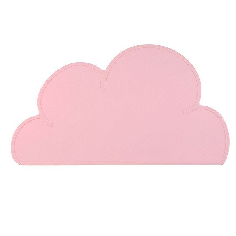 nordisch Stil freundlicher Wolke Silikon Tischset Isolierte Handy, Mobiltelefon Tischset Wasserdicht Umweltschutz Schüler Schreibtisch matt: hell Rosa