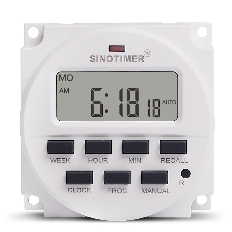LCD Digital Display 7 Days Programmable Timers Switch 12V 24V 110V 220V AC DC Weekly Hour Minute Control Timer With Countdown