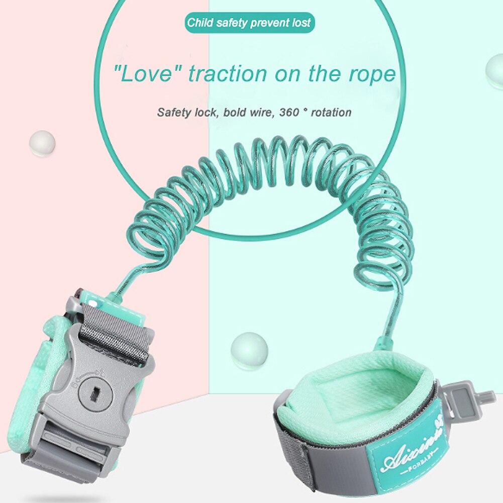 360 barn baby säkerhetssele koppel anti förlorad handled länk barn anti förlorad handled dragkraft slitstarkt band utomhus promenader bälte