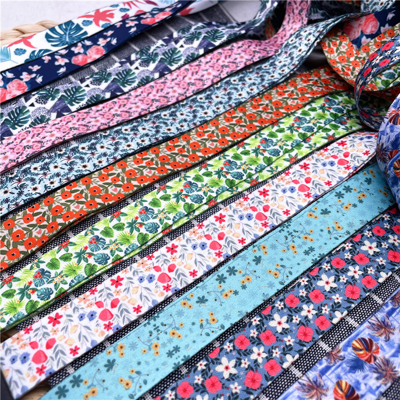 10Pcs/Lot Summer Flower Print Phone Lanyard Straps For Camera Mobile Phone ID Card Long Hanging Rope String Keychain Neck Strap