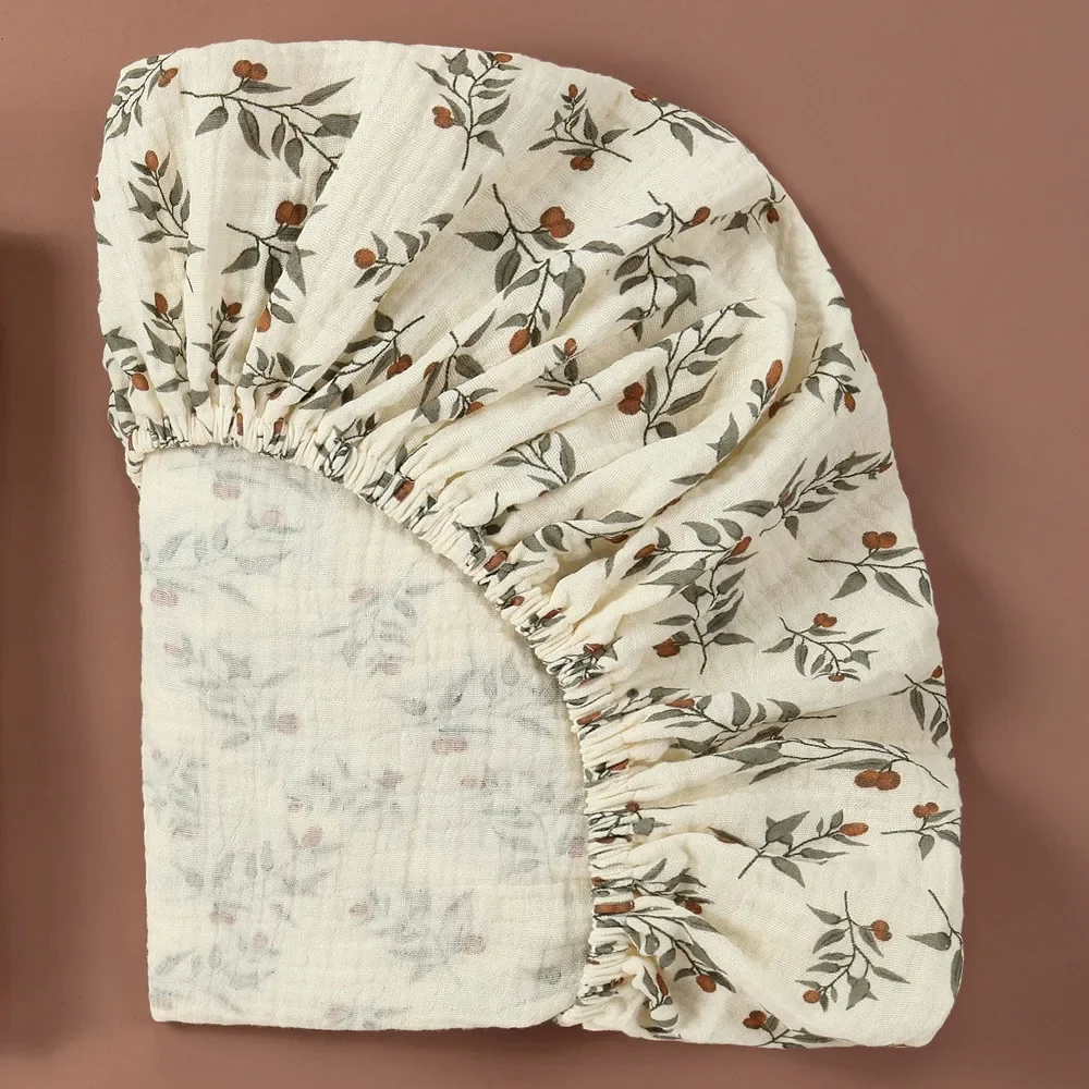 Sábana bajera ajustable para bebé, funda para cambiador de recién nacido, sábanas ajustadas para cuna transpirables con estampado sólido, funda de colchón para cuna: green