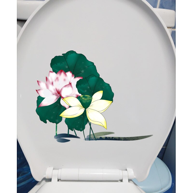 COVPAW® Muursticker Muursticker XXL Lotus Bloemen Muursticker Muurschildering Foto's Woonkamer Slaapkamer Deco (Lotus06