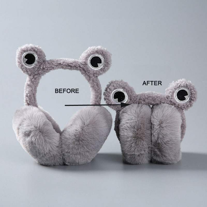 Winter Earmuffs Cute Frog Earmuffs for Women Warm Ear Muffs Ski Outdoor Headband Earphone Protect Christmas for Kid: frog 1