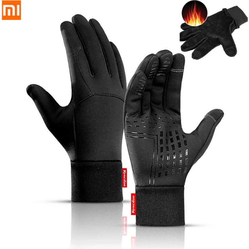 Xiaomi-guantes de invierno para ciclismo para hombre y mujer, guantes antideslizantes con pantalla táctil, impermeables, resistentes al viento, Polar, térmico abrigado