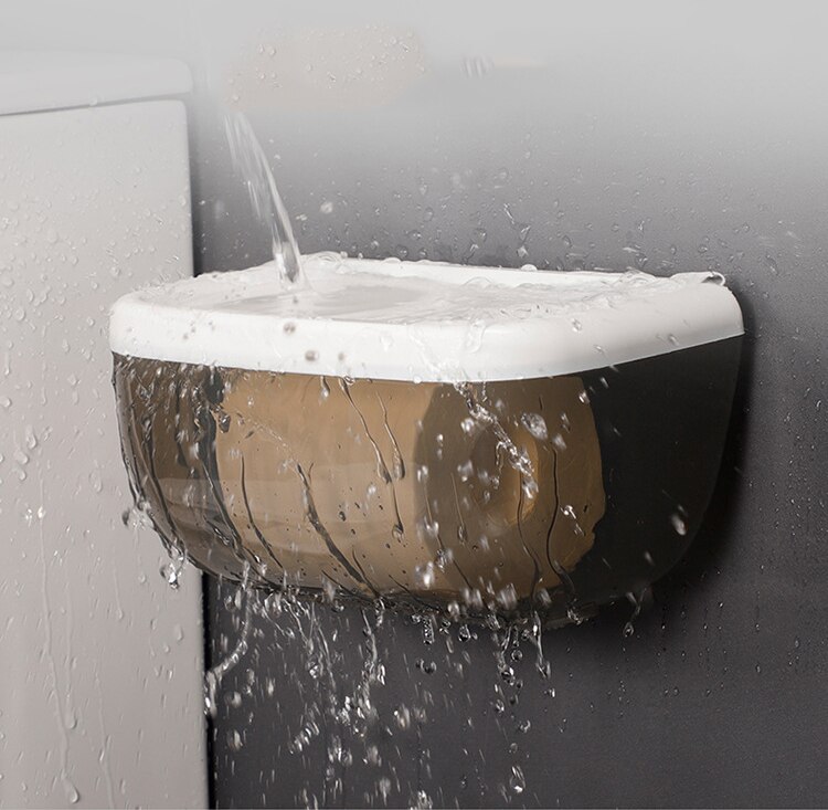 Waterdicht rolpapier gemakkelijk te scheuren toiletpapier doos gratis perforatiepapier rek doos telefoonstandaard