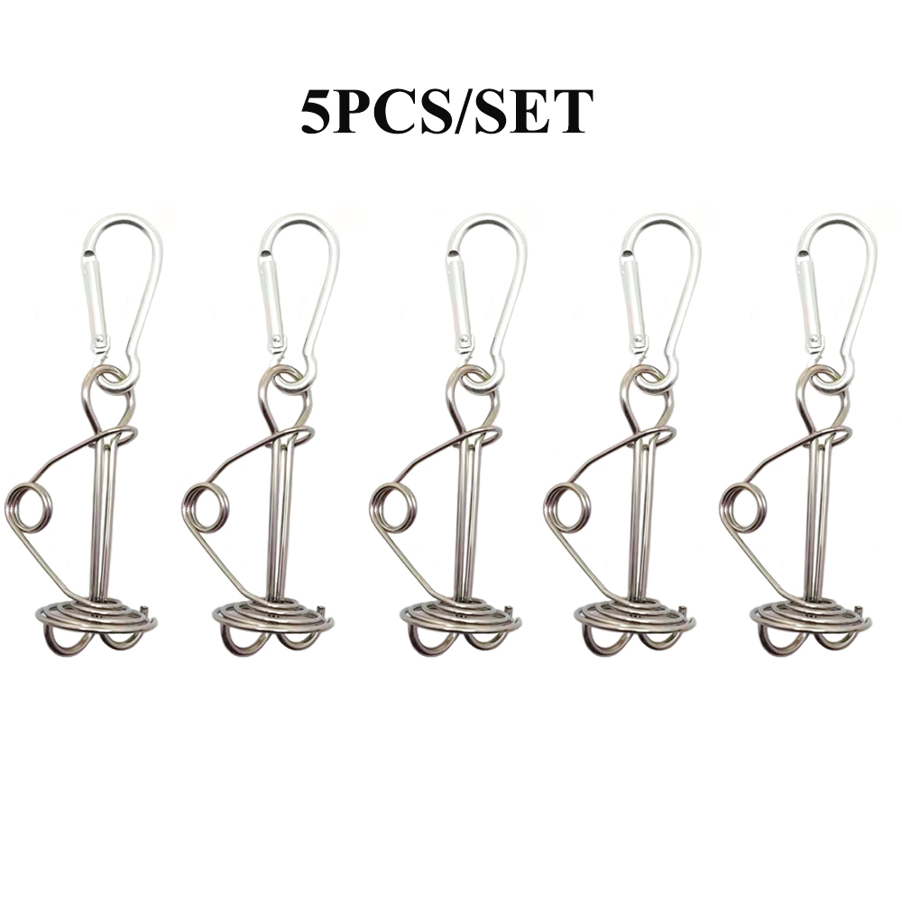 Kołek do pokładu ośmiornicy w kształcie spirali z karabińczykiem, klamry do liny wiatrowej, paliki do namiotu, kołek do deski sprężynowej, 5 szt., 10 szt.: Burgundowy