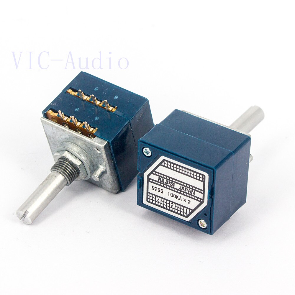 1Pc Japan Alps RK27 Volume Log Stereo Potentiometer 2-Gang Dual 10K/20K/50K/100K/250K/500K Potentiometer Ronde As 6.0Mm