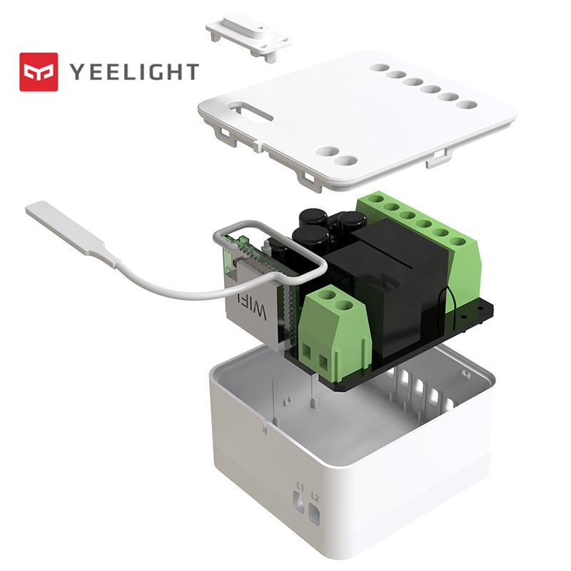 Yeelight original módulo de controle em dois sentidos controlador de relé sem fio 2 canais interruptor inteligente trabalho para mijia app para wi-fi & ble